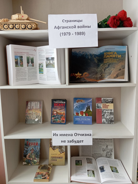 Книжная выставка «Страницы Афганской войны»